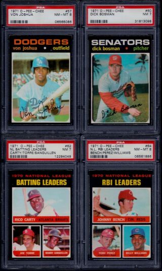 PSA 7 1971 OPC O - pee - chee Topps 117 Ted Simmons Cardinals ROOKIE CARD POP 12 5