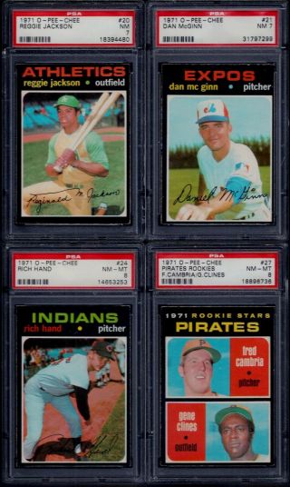 PSA 7 1971 OPC O - pee - chee Topps 117 Ted Simmons Cardinals ROOKIE CARD POP 12 8