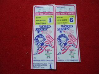 (2) 1980 World Series Ticket Stubs Game 1 And 6 Phillies Vs Royals