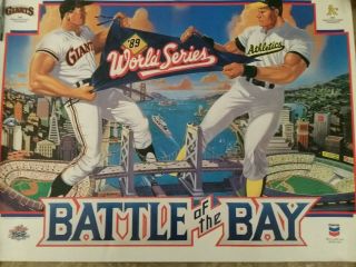 1989 World Series Battle Of The Bay A’s vs Giants Poster 22x17 2