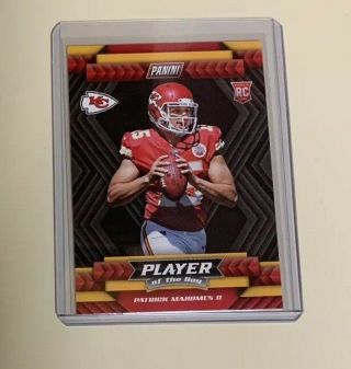 Patrick Mahomes 2017 Panini Player Of The Day Rookie Card