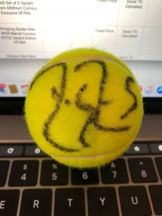 Roger Federer Hand Signed Autograph Us Open Wilson Tennis Ball
