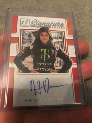 2018 Donruss Racing Signature Series Autograph Card Hailie Deegan Rookie Hottie