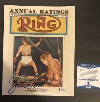 Jake Lamotta The Raging Bull Autographed 8x10 Photograph Signed Boxing