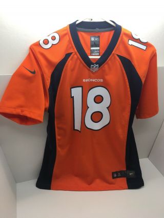 18 Peyton Manning Denver Broncos Jersey Nike On Field Children’s Large (14/16)