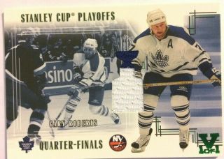 2002 - 03 Bap Memorabilia Stanley Cup Playoffs Jersey Gary Roberts Vault Green 1/1