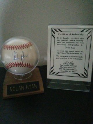 Nolan Ryan Autograph Baseball With
