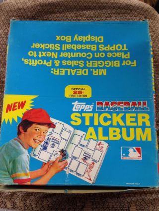 Box Of 12 1981 Topps Baseball Sticker Book Albums George Brett Royals