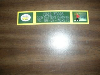 Tiger Woods (2019 Masters) Nameplate For Autographed Ball Display/flag/photo