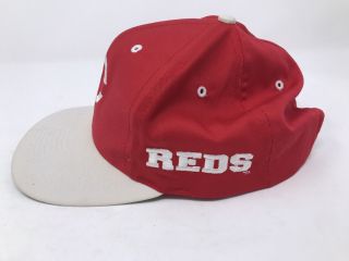 Vintage Cincinnati Reds Snapback Hat Red Logo 7 MLB Baseball 90’s 2