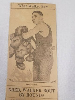 NEWS CLIPPING GROUP FROM THE HARRY GREB - MICKEY WALKER BOXING MATCH.  JULY 2,  1925 4