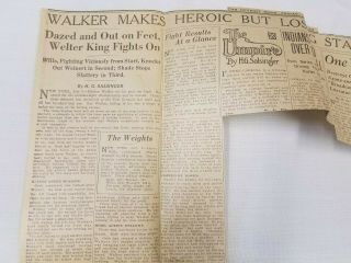 NEWS CLIPPING GROUP FROM THE HARRY GREB - MICKEY WALKER BOXING MATCH.  JULY 2,  1925 8