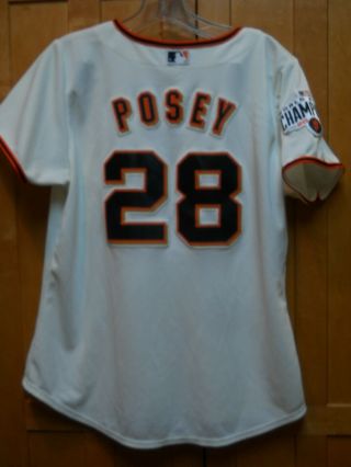 Buster Posey 2010 World Series San Francisco Giants Majestic Jersey Kids Large 2