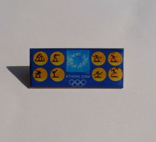 2004 Athens Olympic Games - 8 Sports Pin (wrestling,  Boxing,  Judo,  Table Tennis. )