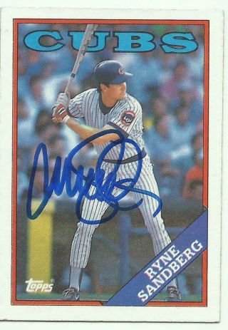 Ryne Sandberg Autographed Chicago Cubs Card