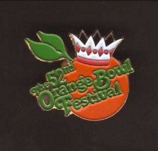 52nd Orange Bowl Festival - - College Football Logo Pin - - Oklahoma & Penn State