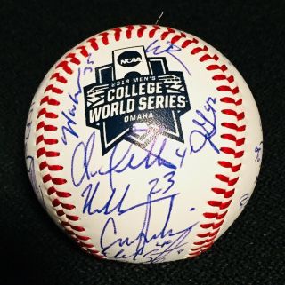 2019 Michigan Wolverines Signed Autograph Cws Baseball College World Series 2