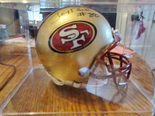 Jerry Rice Signed/autographed Sf 49ers Mini Helmet With Case.  Beckett Authentic
