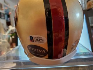 Jerry Rice Signed/Autographed SF 49ers Mini Helmet with case.  Beckett authentic 3