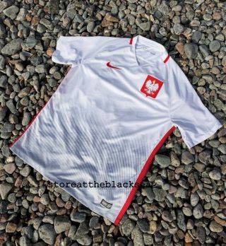 Poland National Team 2016 2017 Home Football Soccer Shirt Jersey Trikot Nike L
