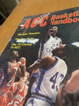 Vintage ACC Basketball Handbook 1983 - 84 Michael Jordan North Carolina VTG 80s NC 4