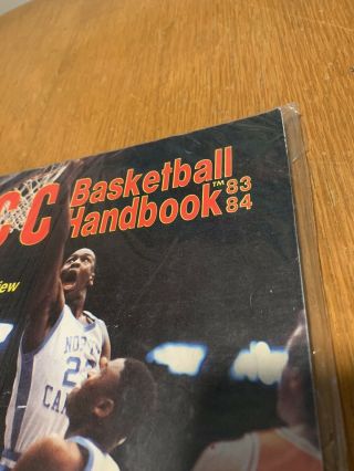 Vintage ACC Basketball Handbook 1983 - 84 Michael Jordan North Carolina VTG 80s NC 5