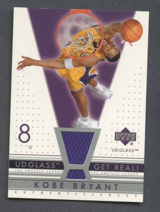 2003 Upper Deck Ud Glass Get Real Kobe Bryant Los Angeles Lakers Jersey