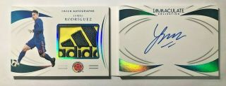 2018 - 19 Immaculate Platinum Auto Adidas Logo Patch Booklet James Rodriguez 1/1