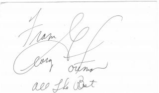 George Foreman Signed Index Card / Autographed Boxing