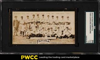 1913 T200 Fatima Team Cleveland Americans Shoeless Joe Jackson Sgc 1.  5 Fr (pwcc)