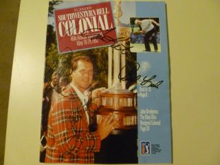 1992 Colonial Program Signed By 7 Pga Stars Payne Stewart,  Ben Crenshaw Tom Kite