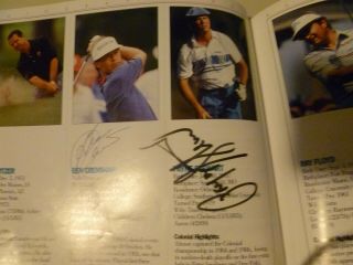 1992 Colonial Program signed by 7 PGA Stars Payne Stewart,  Ben Crenshaw Tom Kite 2