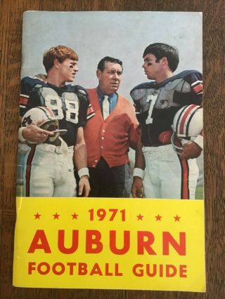 Vintage 1971 Auburn Tigers Football Guide Pat Sullivan Heisman Trophy Year