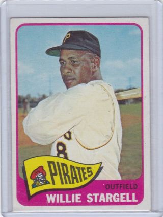 1965 Topps Baseball Card 377 Willie Stargell Hof Pirates - Ex - Exmt