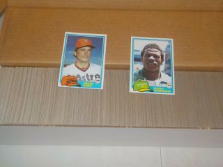 1981 Topps Baseball Complete Set 726 Cards W/ Raines Rc,  Nolan,  705