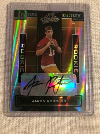 Aaron Rodgers 2005 Playoff Absolute Spectrum Silver Auto Rc 222/249 Gem Mint?