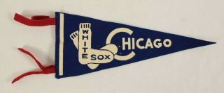 Vintage 1970s Chicago White Sox Mini Felt Pennant Logo Mlb Baseball