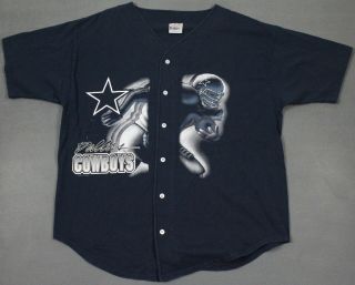 Dallas Cowboys Vintage 1993 Badger Usa Made Baseball Jersey Xl 90 