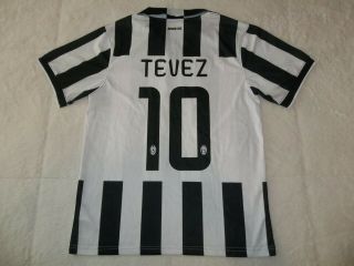 Euc Carlos Tevez 10 Juventus 2013/14 Nike Authentic Soccer Jersey Mens M Medium