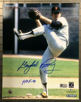 Gaylord Perry 36 Signed 8x10 Photo Autograph Auto Steiner And Mlb Hologram