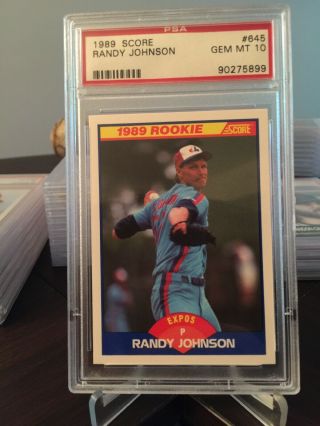 1989 Score - - Randy Johnson - - Rc Psa 10 Gem 645 - - Hof