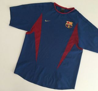 Barcelona Fc 2002 Home Football Shirt M Soccer Jersey Nike Vintage Training