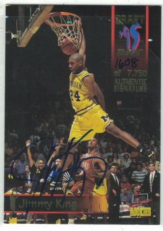 1995 - 96 Signature Rookies Autograph Jimmy King Michigan Wolverines 1608/7750