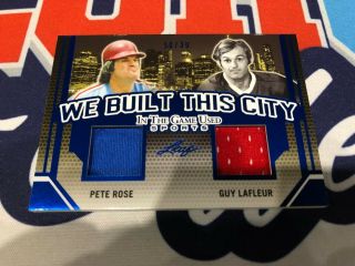 Pete Rose Guy Lafleur 2019 Leaf In The Game Dual Jersey Patch D 10/30