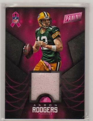 2015 Panini Black Friday Breast Cancer Game - Pylon Aaron Rodgers 13