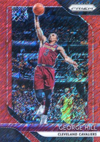 2018 - 19 Panini Prizm Fotl Red Shimmer Cavaliers George Hill No.  160 4/7