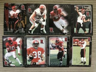 2000 Rutgers Football Eight (8) Card Set