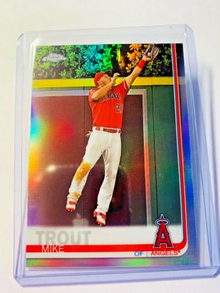 2019 Topps Chrome Mike Trout Silver Refractor Sp Angels Parallel