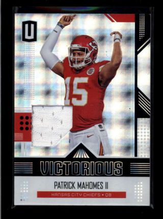 Patrick Mahomes 2018 Unparalleled Victorious Game Worn Jersey Aj9871