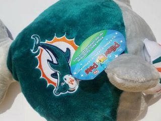 PILLOW PETS Miami Dolphins NFL Plush Stuffed Sports 27 